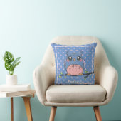 Scharrelende uil kunst gestippelde gepersonaliseer kussen (Stoel)