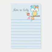 Scharrelende uil op tak persoonlijk post-it® notes (Voorkant)