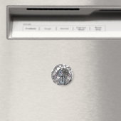Scharrelige met de hand getekende Bunny Konijn Zen Magneet (Insitu (Vaatwasser))