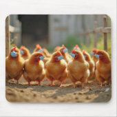 scharrelkippen met mondkapjes muismat (Voorkant)