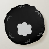 Scharzes Schaf - personalisierbares Kinderkissen Rond Kussen (Achterkant)