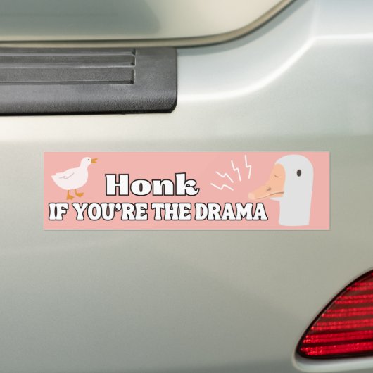 Schat als je de drama grappige gans bent bumpersticker (Op auto)