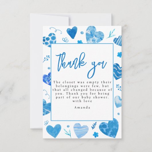 Schat | Baby Shower Bedankkaart (Voorkant)