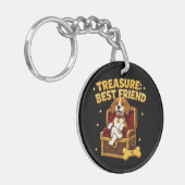 Schat Beste Vriend Beagle Hond Sleutelhanger (Voorkant Links)