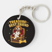 Schat Beste Vriend Beagle Hond Sleutelhanger (Achterkant)