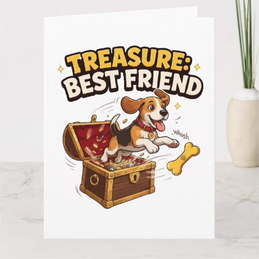 Schat Beste Vriend Beagle Kaart (Voorkant)