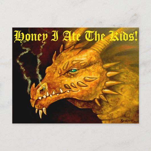 Schat dat ik de kinderen heb opgegeten briefkaart (Voorkant)