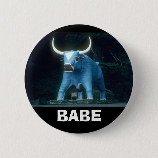 Schat de Blauwe Ox Ronde Button 5,7 Cm (Voorkant)