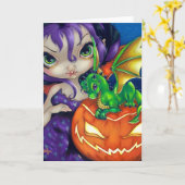 "Schat Dragonling II" Wenskaart Kaart (Gele Bloem)