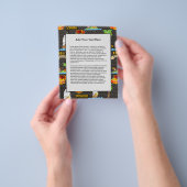 Schat-eiland Palmboom Piratenvlag Plunderen Flyer (Hand)