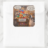 Schat, het spijt me kat en hond excuses stickers l (Tas)