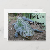 Schat, ik heb diner-Hongaarse Krokodille Briefkaar Briefkaart (Voorkant / Achterkant)