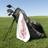 Schat, ik zie er niet druk uit met grappig gezegde golfhanddoek (Groen)