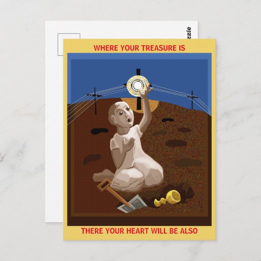 Schat in een veld briefkaart (Voorkant / Achterkant)