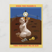 Schat in een veld briefkaart (Voorkant)