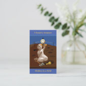 Schat in een veld gebed Kaart Visitekaartje (Staand voorkant)