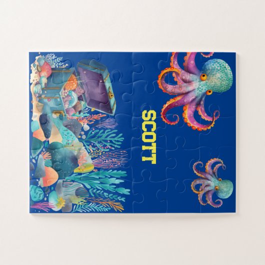 Schat onder het zee legpuzzel (Horizontaal)