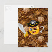 schat piratenpartij emoji briefkaart (Voorkant / Achterkant)