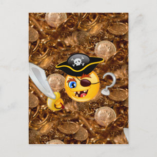 schat piratenpartij emoji briefkaart