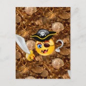 schat piratenpartij emoji briefkaart (Voorkant)