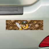schat piratenpartij emoji bumpersticker (Op auto)