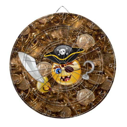 schat piratenpartij emoji dartbord (Voorkant)