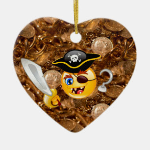 schat piratenpartij emoji keramisch ornament