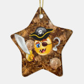 schat piratenpartij emoji keramisch ornament (Links)
