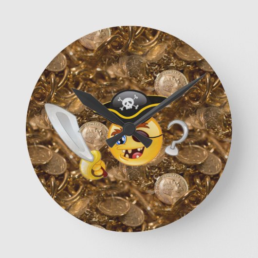 schat piratenpartij emoji ronde klok (Voorkant)