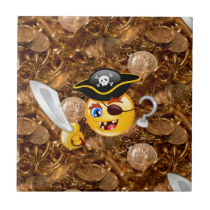 schat piratenpartij emoji tegeltje