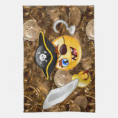 schat piratenpartij emoji theedoek (Verticaal)