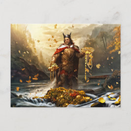 schat van de Nibelungs in de Rijn. Briefkaart