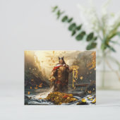 schat van de Nibelungs in de Rijn. Briefkaart (Staand voorkant)