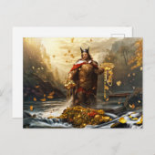 schat van de Nibelungs in de Rijn. Briefkaart (Voorkant / Achterkant)