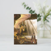 Schat van gouden draak en prinses Elf Briefkaart (Staand voorkant)