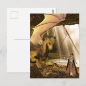 Schat van gouden draak en prinses Elf Briefkaart (Voorkant / Achterkant)