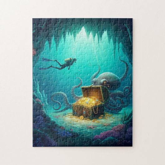 Schat van het schepsel dat het rif bewaakt legpuzzel (Verticaal)