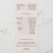 Schat van het Zee Wedding Program Programmakaart (Achterkant)