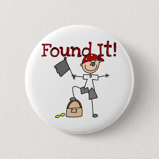 Schat vinden ronde button 5,7 cm (Voorkant)