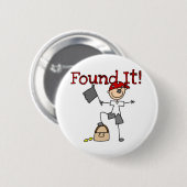 Schat vinden ronde button 5,7 cm (Voorkant /achterkant)