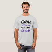 Schat wil je vanavond met me eten? t-shirt (Voorkant volledig)