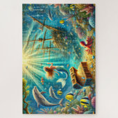 Schatbaai van de Zeemeermin Gezonken Schip Legpuzzel (Verticaal)