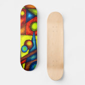 Schatbord, balans, Abstracte kunst Skateboard (Voorkant)