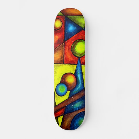 Schatbord, balans, Abstracte kunst Skateboard (Voorkant)