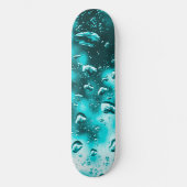 Schatbord, Blauwgroen regendruppels Persoonlijk Skateboard (Voorkant)
