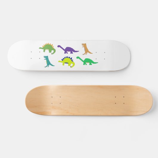 Schatbord van Bright Dinos (natuurlijk) Skateboard (Horizontaal)
