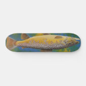 Schatbord van bruine forel skateboard (Horizontaal)