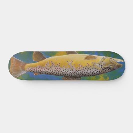 Schatbord van bruine forel skateboard (Horizontaal)