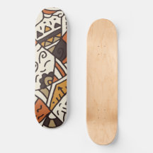 Schatbord voor bruin en beige skateboard