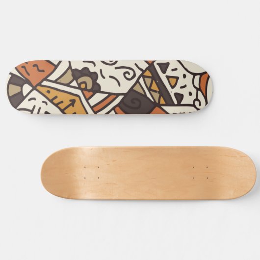 Schatbord voor bruin en beige skateboard (Horizontaal)